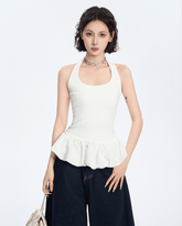 Balletcore Halter Peplum Tank Top - COPPING THREADS - CT Select